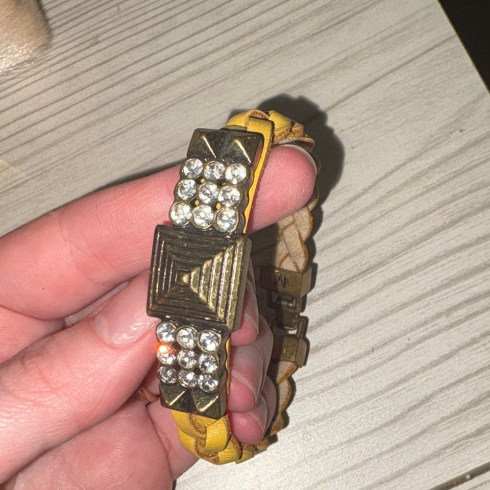 Lia Sophia Yellow and Gold Crystal Bracelet